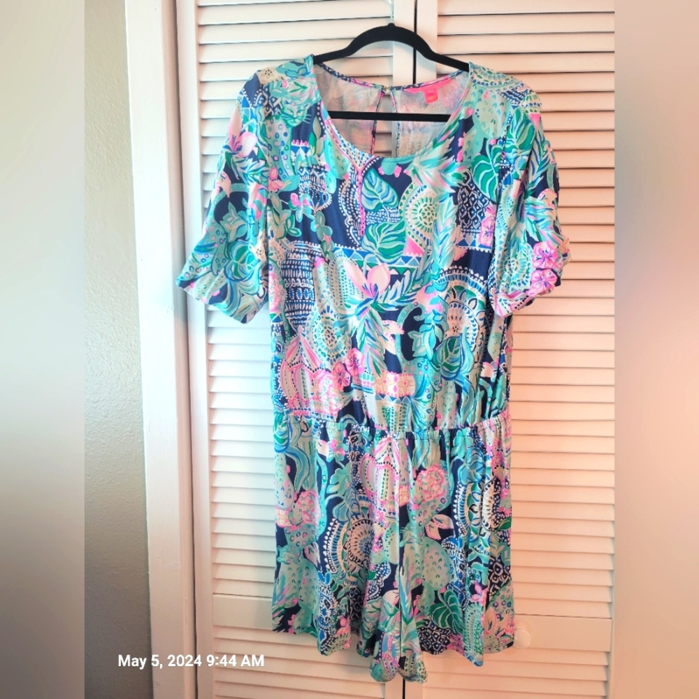 Lilly Pulitzer Women's Britton Romper in Multi Lookin Sharp - Size XL